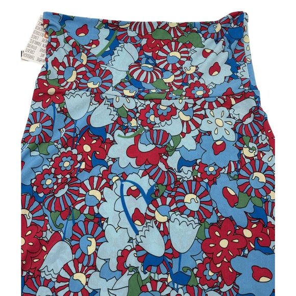 LuLaRoe New Size XS Women Floral Print A-Line Midi Skirt  With Elastic Waist - Picture 4 of 7